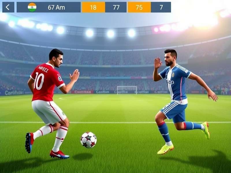 FIFA Glory Conqueror gameplay screenshot showing Indian team match